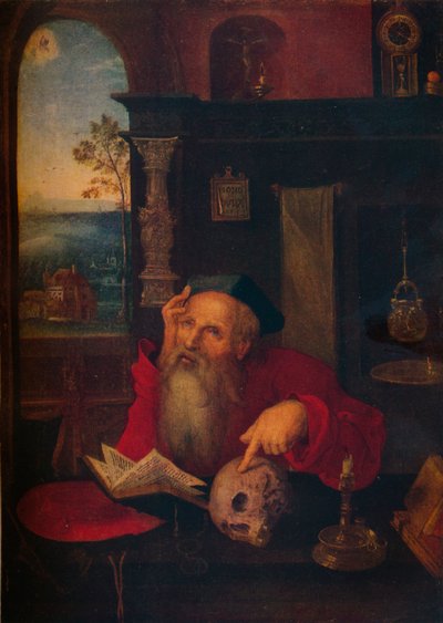 San Girolamo nel suo studio da Circle of Joos van Cleve