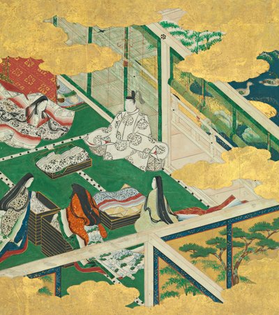 Una bella ghirlanda Tamakazura, XVII secolo da Circle of Tosa Mitsuyoshi