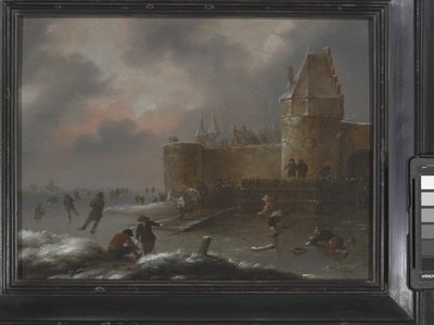 Paesaggio invernale con pattinatori da Claes (1630 76) Molenaer
