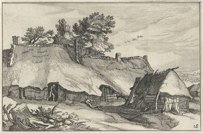 Fattoria e piccolo capanno (Paesaggi con fattorie) da Claes Jansz. Visscher (II)