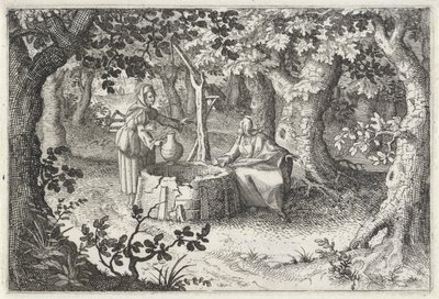 Cristo e la donna samaritana da Claes Jansz. Visscher (II)