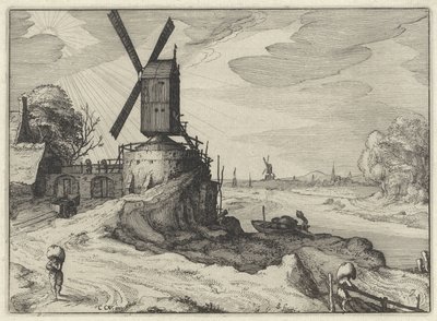 Mulino vicino a un fiume da Claes Jansz. Visscher (II)