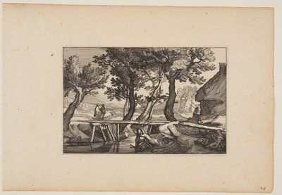 Un ponte di legno, da Paesaggi da Claes Jansz. Visscher