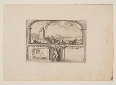 Faro a Zandvoort, da vedute nei dintorni di Haarlem (Plaisante Plaetsen) da Claes Jansz. Visscher