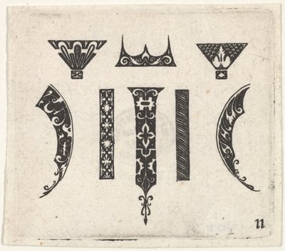 Stampa in Blackwork con otto motivi, ca. 1620 da Claes Jansz Visscher