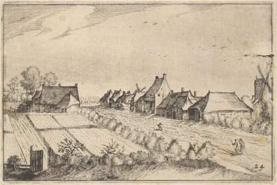 Campi e una strada, tavola 8 da Regiunculae et Villae Aliquot Ducatus Brabantiae da Claes Jansz Visscher
