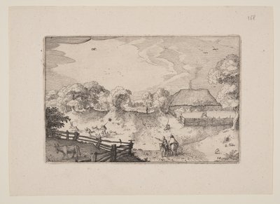 Strada vicino alle dune, da vedute nei dintorni di Haarlem (Plaisante Plaetsen) da Claes Jansz. Visscher