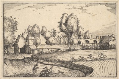 Strada lungo un Campo, tavola 16 da Regiunculae et Villae Aliquot Ducatus Brabantiae da Claes Jansz Visscher
