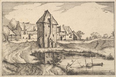 Lo stagno, piatto 9 da Regiunculae et Villae Aliquot Ducatus Brabantiae da Claes Jansz Visscher