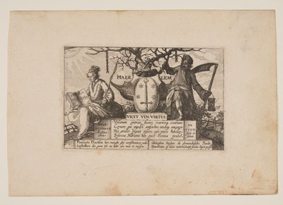 Piastra del titolo, da Vedute nei dintorni di Haarlem (Plaisante Plaetsen) da Claes Jansz. Visscher