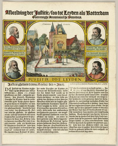 Esecuzione di arminiani a Leida da Claes Jansz. Visscher II