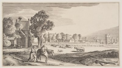 Strade lungo un pascolo, da Paesaggi (Playsante Lantschappen) da Claes Jansz. Visscher II