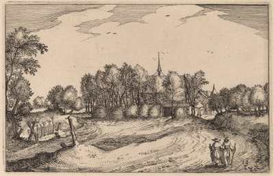 Un convento da Claes Jansz Visscher after Johannes van Doetechum, the Elder after Lucas