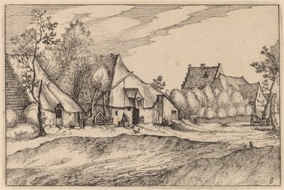 Fattorie in un villaggio da Claes Jansz Visscher after Johannes van Doetechum, the Elder after Lucas