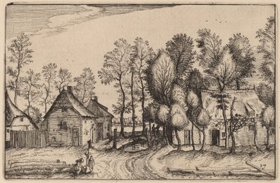 Paesaggio con alberi abbattuti da Claes Jansz Visscher after Johannes van Doetechum, the Elder after Lucas