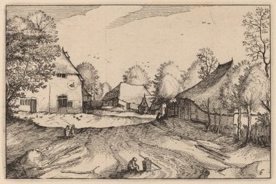 Locanda del Cigno da Claes Jansz Visscher after Johannes van Doetechum, the Elder after Lucas