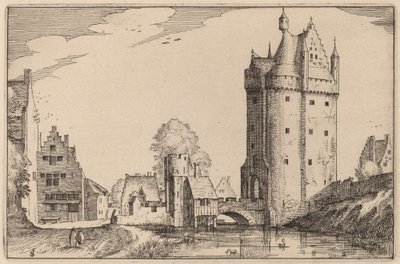 Porta della città da Claes Jansz Visscher after Johannes van Doetechum, the Elder after Lucas