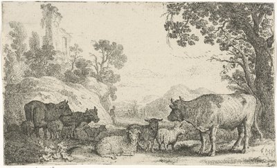 Paesaggio con bestiame da Claes Moeyaert