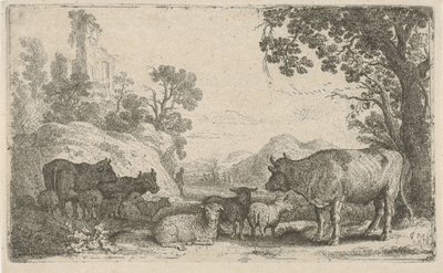 Paesaggio con bestiame da Claes Moeyaert