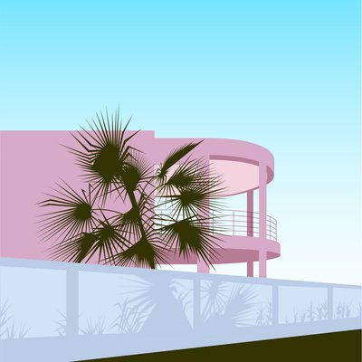 Casa sulla spiaggia in stile Art Deco da Claire Huntley