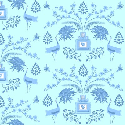 Profumo floreale blu da Claire Huntley