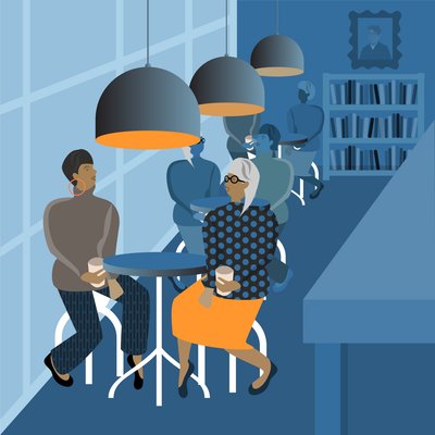 Incontro al caffè da Claire Huntley