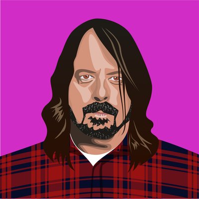 Ritratto di Dave Grohl da Claire Huntley