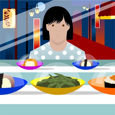 Treno del Sushi da Claire Huntley