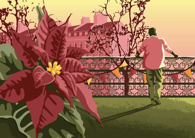 Terrazza sul tetto in inverno da Claire Huntley