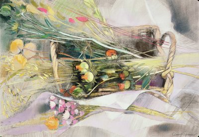 Cesto di fiori secchi da Claire Spencer