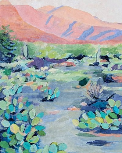 Un paesaggio desertico dai colori vivaci da Claire Whitehead