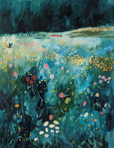Prato fiorito dai colori vivaci da Claire Whitehead
