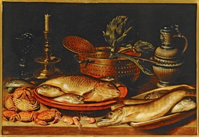Natura morta con pesci ... da Clara Peeters