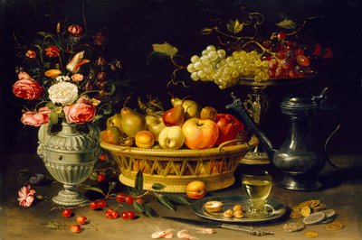 Natura morta di frutta e fiori, 1608-1621 da Clara Peeters