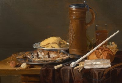 Natura morta con pipa di terracotta da Charlotte Evans