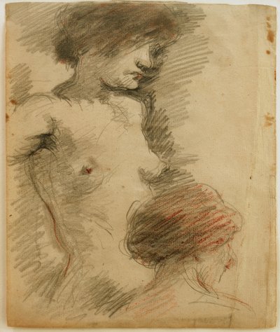 Nudo femminile in piedi, davanti donna di spalle da Clara Siewert