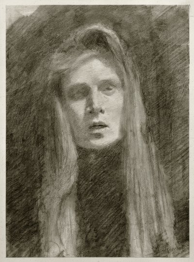 Ritratto femminile con fazzoletto (Autoritratto) da Clara Siewert