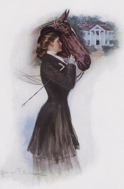 Donna con un cavallo da Clarence F. Underwood
