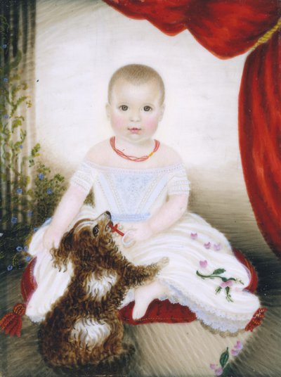 Bambino con Sonaglio e Cane, 1842 da Clarissa Peters