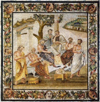 Accademia Platonica. Mosaico da Pompei, I secolo a.C. da Classical Antiquities