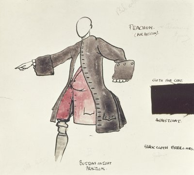 Costume per Peacham in The Beggars Opera, 1921 da Claud Lovat Fraser