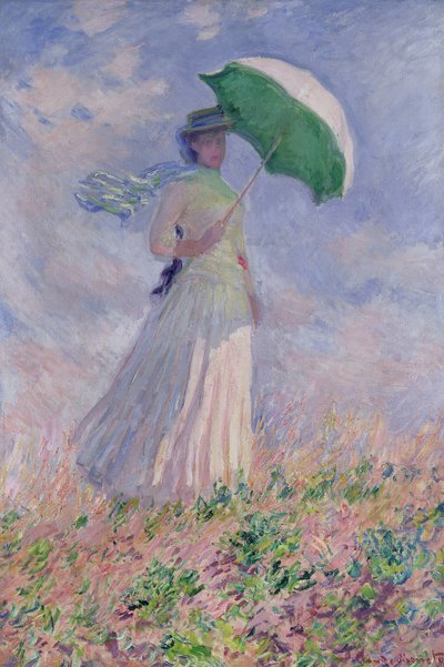 Ombrello Automatico Con Motivo Artistico Claude Monet 'Il Giardino' - Elegante E Resistente, 100 Cm