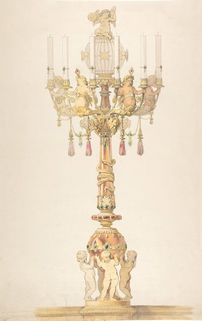 Progetto per un Candelabro, 1810-38 da Claude Aimé Chenavard