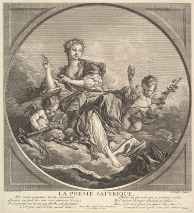Poesia satirica, ca. 1741 da Claude Augustin Duflos