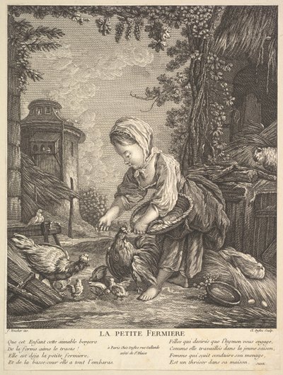 La piccola contadina, ca. 1753 da Claude Augustin Duflos