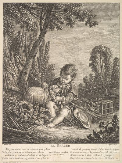 Il pastore, ca. 1753 da Claude Augustin Duflos