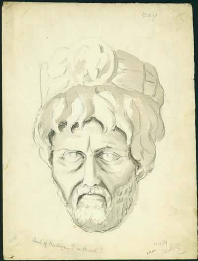 Testa di un uomo, 1874 da Claude Conder