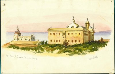 Faro e convento, Carmel, 1873 da Claude Conder