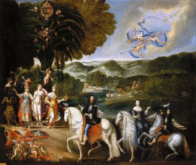 Allegoria del Trattato dei Pirenei Allegoria del matrimonio di Luigi XIV da Claude Deruet