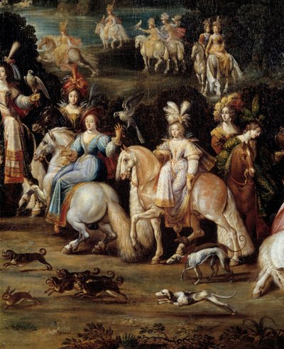 Falconeria. Dettaglio di un dipinto di Claude Deruet da Claude Deruet